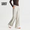Benlai Women's Anti-Wrinkle Loose Straight Wide-Leg Casual Pants