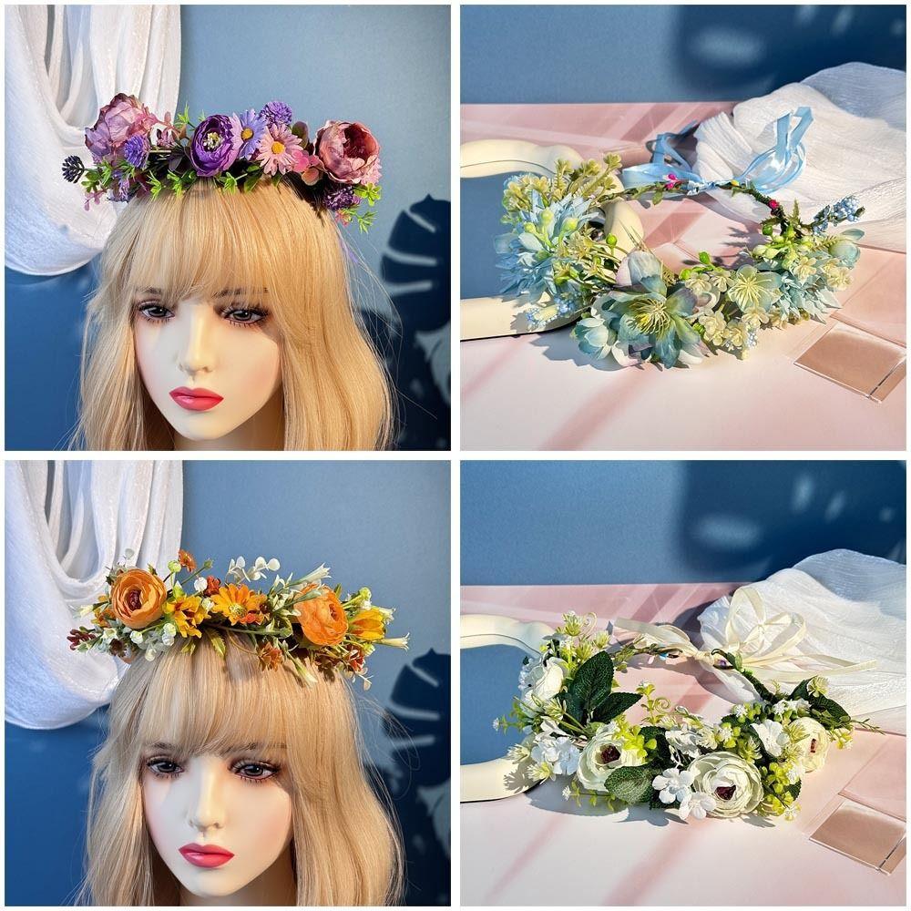 Forest Flower Wreath Flower Garland Headpiece Fashion Floral Headband Wedding