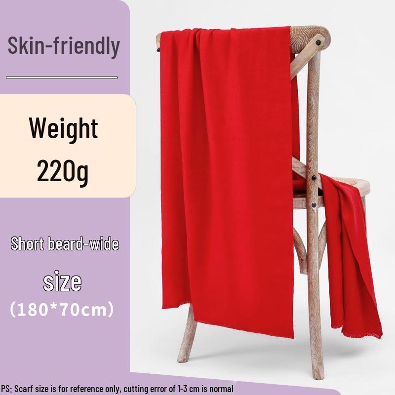 Wysokiej jakości czerwony szalik z nadrukowanym logo na spotkania roczne i wesela