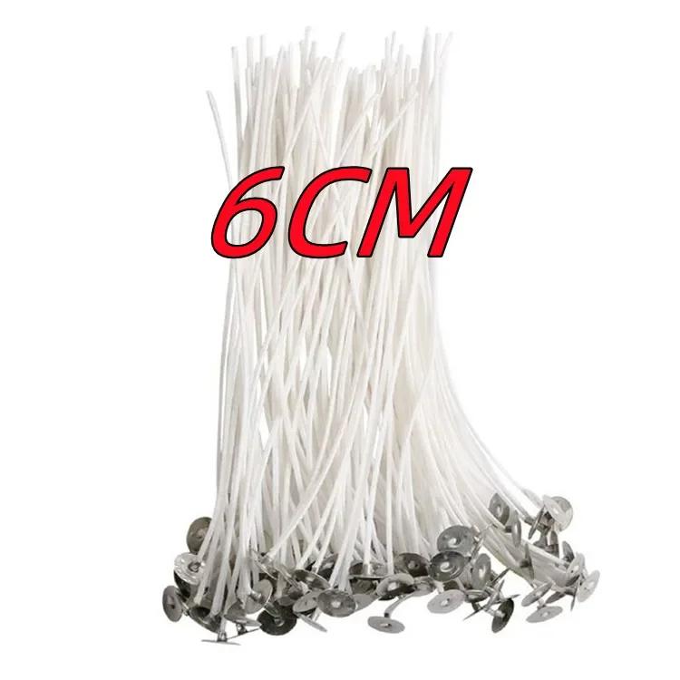 100 Pezzi Stoppini per Candele in Cotone Puro Senza Fumo Fai da Te Anima in Cera Anima in Cotone Intrecciata Linea di Cera per Lampade a Cherosene per Candele da Te Light Candele Galleggianti