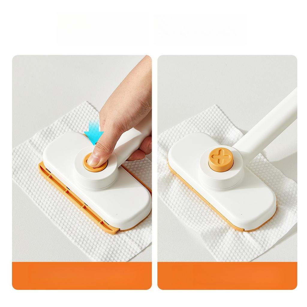 1PC Rotatable Clip-on Plastic Mop, Bathroom Wall Cleaning Brush, Hands-Free Automatic Floor Cleaner, Glass Cleaner, Holiday Gift
