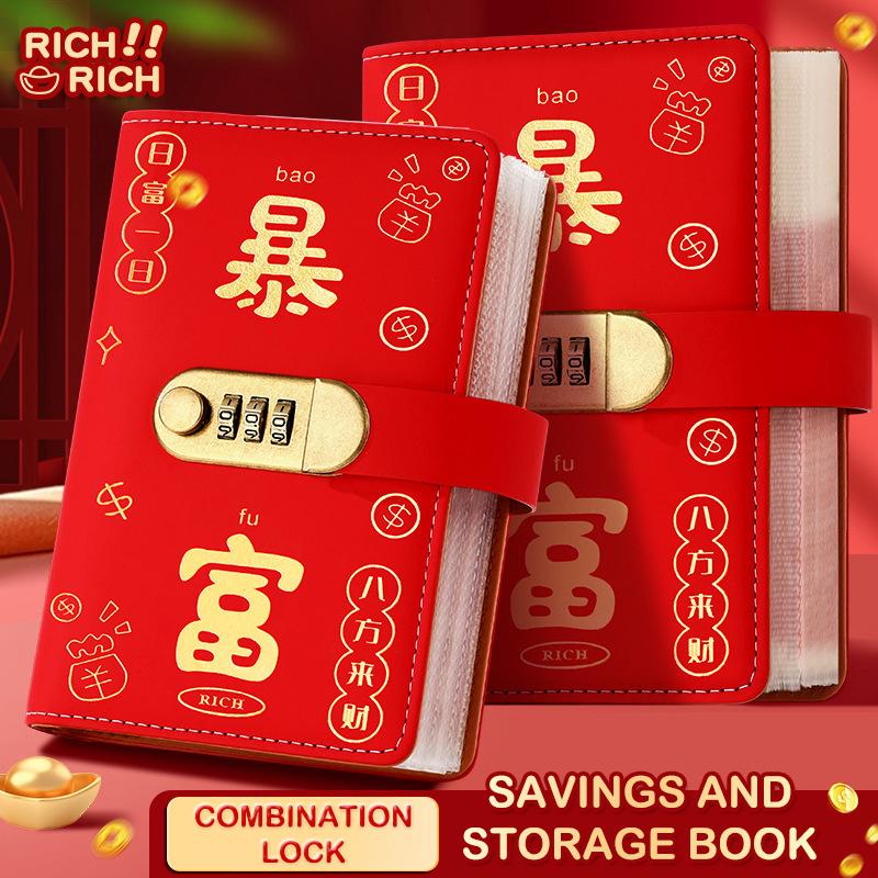 200 Envelopes Money Saving Challenge With Password Lock Save Money Pu Money Collection Book Large Capacity Portable