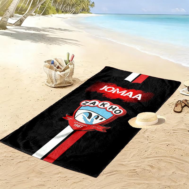 Zakho Sport Club Print Beach Towel, Large Soft Quick Dry Towel for Beach Camping Swimming