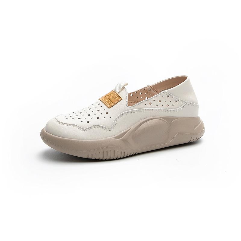 

Новые клоги на толстой подошве для женской обуви Новый стиль лоферов и повседневной обуви 40 бежевый