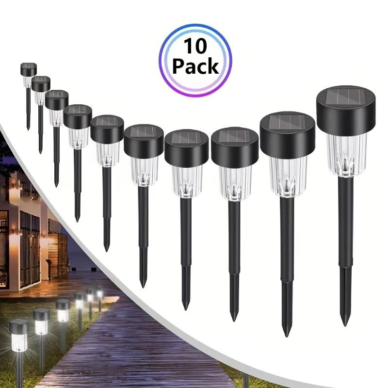 10 Pack Solar Outdoor Lights Solar Garden Light LED Landscape Lighting Waterproof Pathway Lights Christmas Decor Walkway Lawn Patio Yard