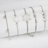5Pcs/Set Fashion Women Snowflake Moon Star Alloy Bracelet Bangle Jewelry Gift