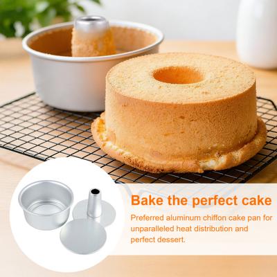Teglia per Torta con Fondo Rimovibile Antiaderente Teglia per Chiffon Pound Cake con Anima Cava per Cottura a Calore Uniforme