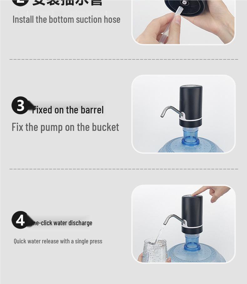 Electric Water Pump Dispenser - Automatic Suction & Dispense for Bottled Water