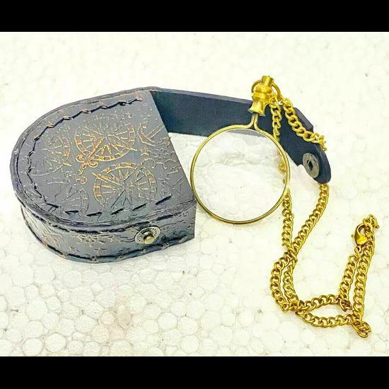 

Намисто зі збільшувальним склом у шкіряному футлярі, круглий ланцюжок зі збільшувальним склом на шию, збільшувальне скло для книг і газет