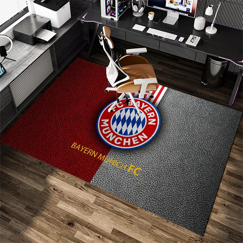 1Pc Football Team Cartoon Print Carpet High Quality Comfortable for All Seasons, Home Decor