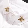 Heren Broche Retro Kleine Bij Legering Broche Kraag Pin Dubbel Gebruik Shirt Pak Accessoires Vrouwelijke Retro Zilver