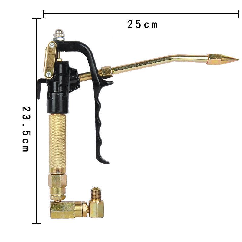 Universal High-Pressure Pneumatic Electric Grease Gun Nozzle with Aluminum-Iron Grip and Accessories
