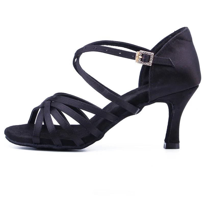 Boty na latinskoamerické tance Dámské Boty na tanec na vysokém podpatku Hedvábné Taneční boty Dámské Měkká podrážka Taneční bota Podpatek 5,5 cm/7,5 cm Dívčí Boty na salsu pro sálový tanec