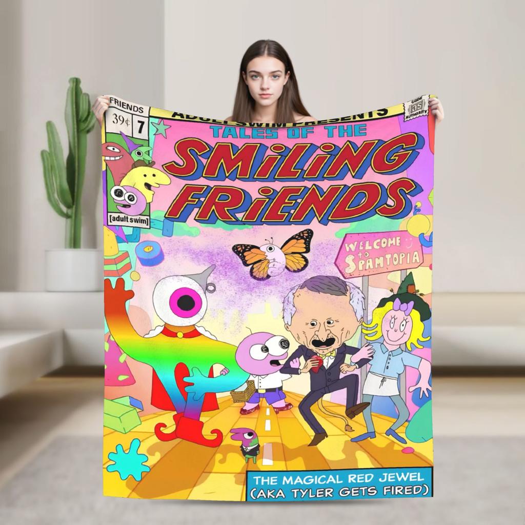 Smiling Friend Games Blanket Quality Warm Soft  Throw Blanket Spring Travel Office Home Decor Novelty Bedspread