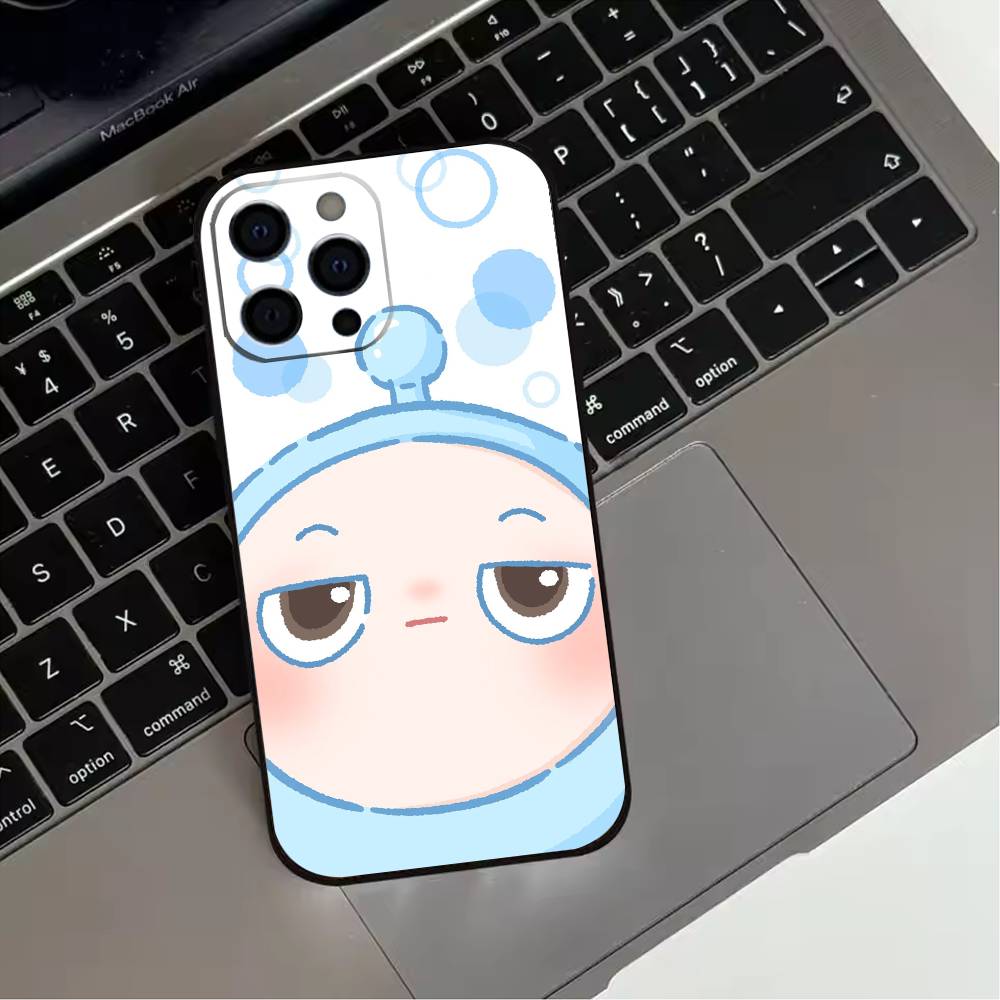 Cute E-Eggy P-Party-EP  Phone Case For iPhone 17,16,15,14,13,12,11 Plus,Pro Max,XS,Soft Silicone Black Cover