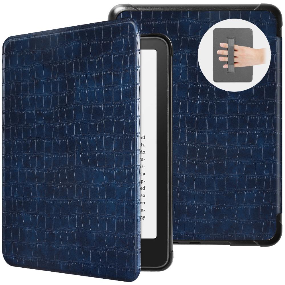 

with Hand Support e-Reader Case PU Leather Protective Shell for Kindle Paperwhite 12th Generation/Colorsoft 2025 7 inch темно-синього кольору