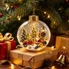 Regali di Natale per la Famiglia Ornamento Luminoso con Storia Mini Scena Festiva in Palla Trasparente con Luci LED Decorazioni da Appendere Decorazione in Acrilico Decorazione Albero