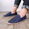 Herbst Leinensohle Schuhe Stroh Fischer Schuhe Alte Peking Stoffschuhe Herren und Damen Paar Slipper Canvas Schuhe Casual Herrenschuhe