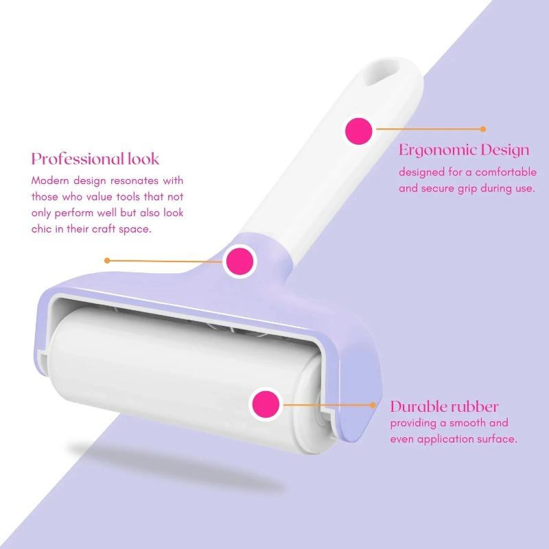 Rubber Roller For Cricut/Silhouette Crafts, Works With Iron On, Vinyl, Reusable Rubber Roller for craft and DIY projects