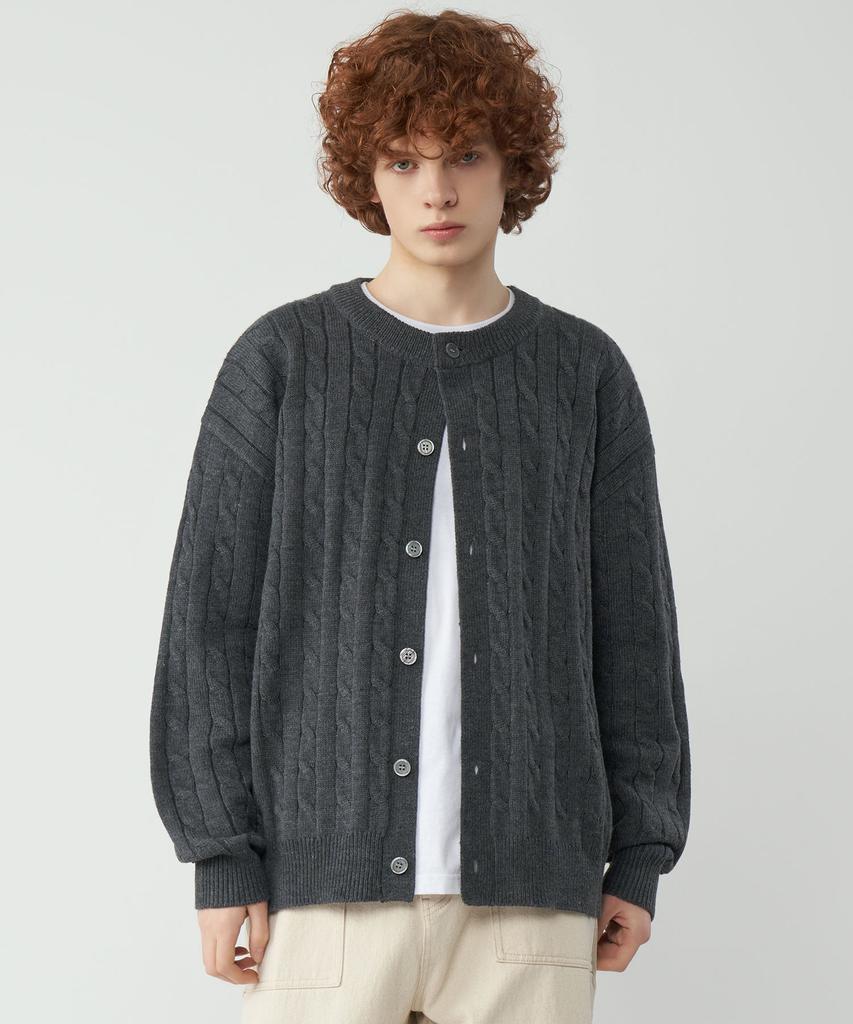 Untapped Studio [2Pack] Oversized Cable Round Knit Cardigan 4 Colors