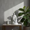 Ornaments with Philosopher Shape Stable Base 3D Printed Sculpture Retro Literary Desktop Decoration for Study Room Office Entrance Hall