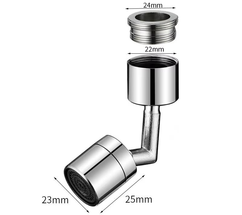720 Degree Swivel Tap Aerator Adjustable Dual Mode Sprayer Filter Diffuser Water Saving Nozzle Kitchen Faucet Extender Adapter
