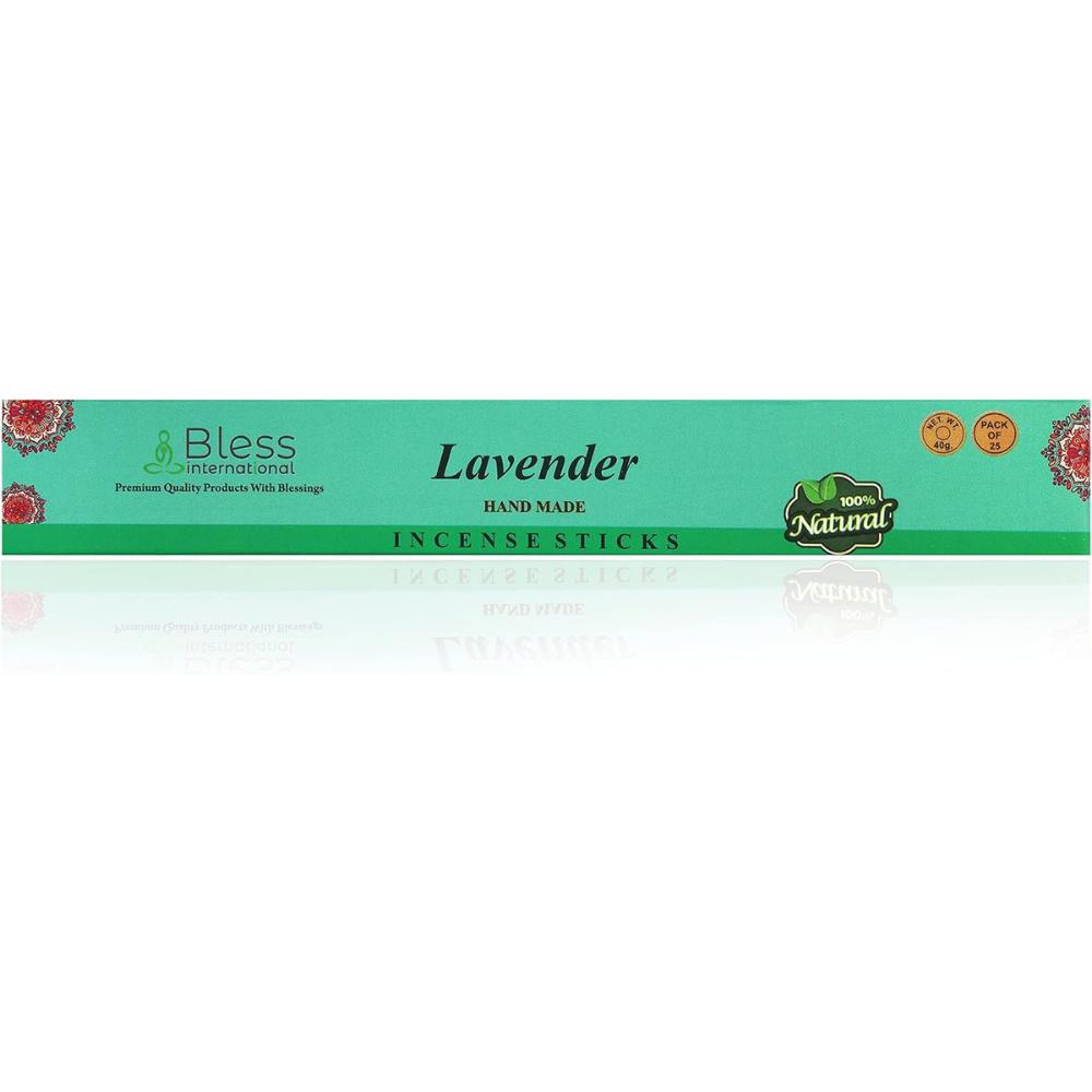 Bless-Lavender -Incense-Sticks 100%-Natural-Handmade-Hand-Dipped-Incense-Sticks Organic-Chemicals-Free for-Purification-Relaxation-Positivity