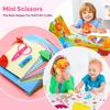 Mini Ciseaux Aiguisés Poignée Souple en Silicone avec Capuchon Ciseaux de Loisirs Créatifs Acier Inoxydable Portable Outil de Découpe Papier Voyages Loisirs Créatifs