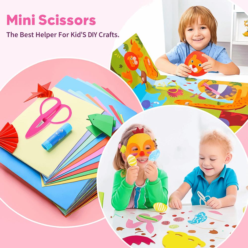 Mini Ciseaux Aiguisés Poignée Souple en Silicone avec Capuchon Ciseaux de Loisirs Créatifs Acier Inoxydable Portable Outil de Découpe Papier Voyages Loisirs Créatifs