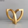 Black Geometric Metal Statue Abstract Artwork Desk Decoration Ornaments Modern Geometric Sculpture Room Aesthetics Decor