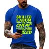 Men's Casual Loose Fit Short Sleeve T-Shirt Labor Day Graphic Printed Top Comfortable Crew Neck Tee