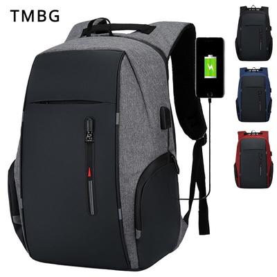 Fashion Men's Business Backpack High Quality Waterproof Oxford Laptop Bag Travel USB Recharging Computer Bag Large Capacity Knapsack School Bag