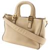 FENDI FF Tote Small Handbag 8BH367 2WAYShoulder beige Calfskin Women Used