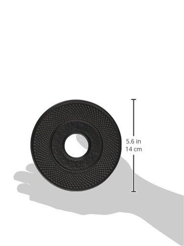 Iwachu Ironware Pot Holder, Round Arare, Large, Black, 13.5cm, Nambu Ironware, 17002