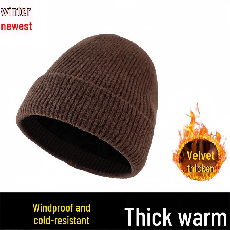 With Wool Hat Winter Mens Velvet Lining Stylish And Warm For Outdoor Use