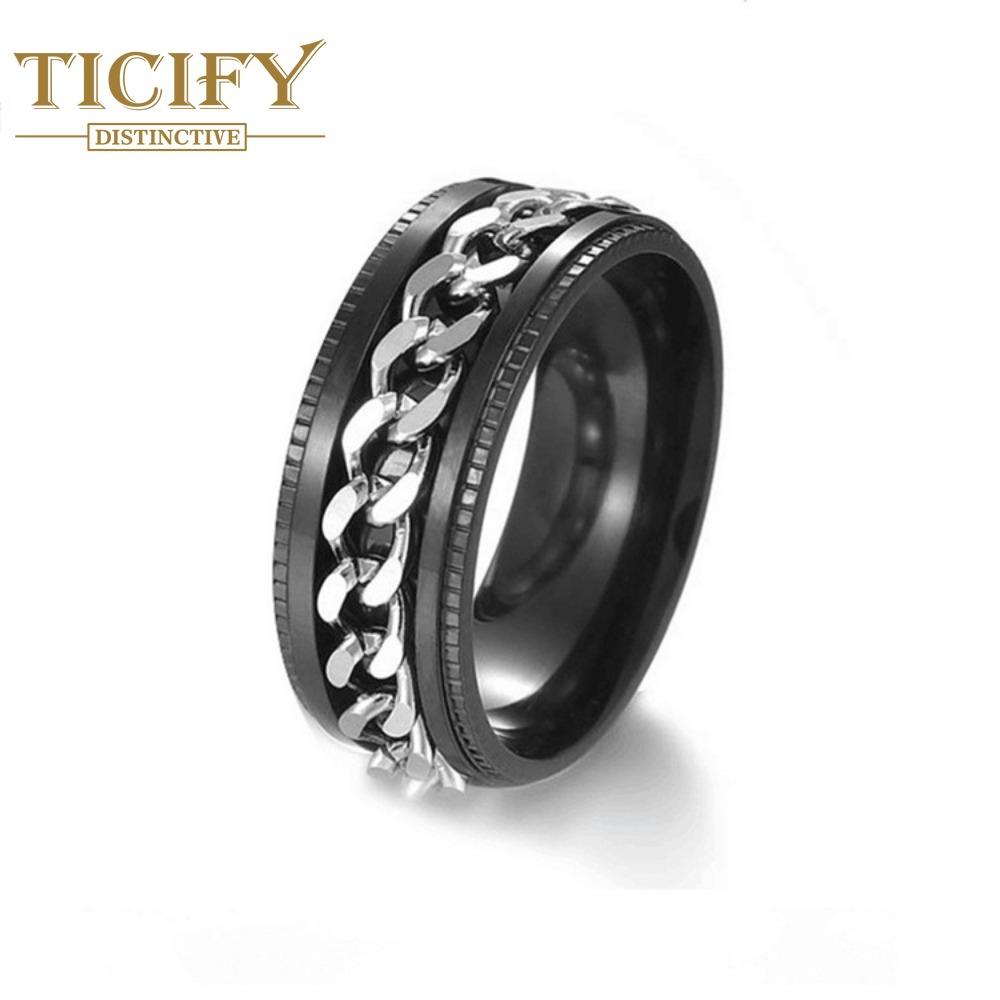 Anel de corrente giratória de aço titânio Anel de casal de aço inoxidável