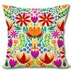 Home Decor Colorful Floral Pattern Throw Pillow Covers Pattern Cushion Cover Suitable For Sofa Bedroom Car Pillow Cover