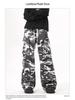 Men's Retro Hiphop Camouflage Cargo Pants: Loose, Straight-Leg, Multi-Pocket Design.