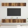 Wall Mounted TV Cabinet Set 6 pcs Reclaimed Wood Effect Particleboard