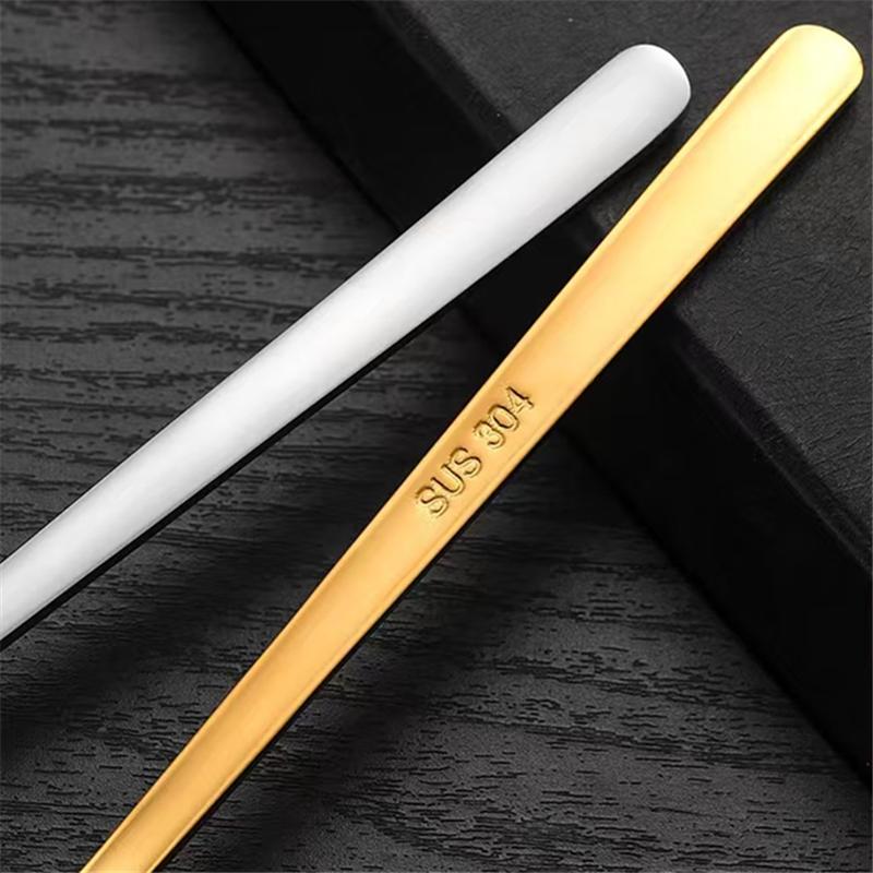 13.5cm Stainless Steel Salad Spoon Fruit Dessert Fork Afternoon Tea Portable Tableware 5 Colors Kitchen Small Spoons