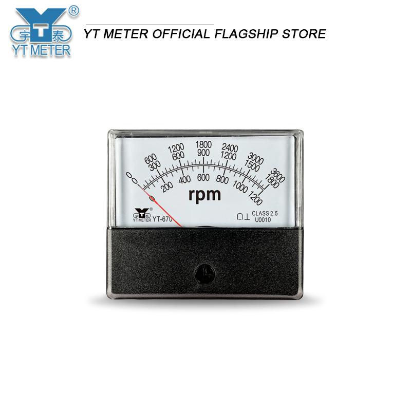YT670 10V voltage tachometer has two displays and two scales 60rpm 360rpm 1800rpm 2000rpm 4000rpm with potentiometer DH670 CZ670 60rpm 10rpm 10V