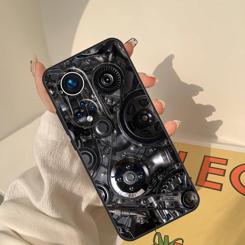 Mechanical Engines Case For Honor Magic 5 6 7 8 Pro Cover For Honor 400 200 Lite 50 70 90 X8a X8b X9a X9b X9c
