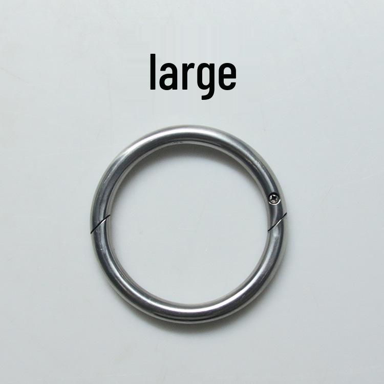 Stainless Steel Cow Nose Ring, Medium/Large, Spring Type Clip