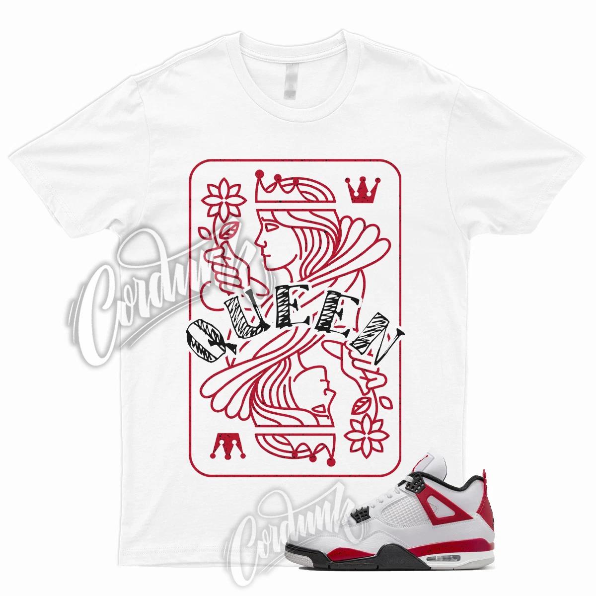 

QUEEN T Shirt for 4 Red Cement Fire Black Neutral Grey University Bred Varsity 1 L