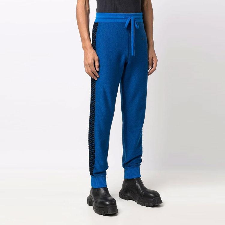 VERSACE FW21 Knitted Sweatpants Men's Blue 1003616-1A02223-1U820