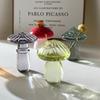 Transparente Pilzglasvase Hydroponischer Blumentopf Kreative Schreibtischdekorative Vase Aromatherapieflasche Heim-Büro Dekorationen