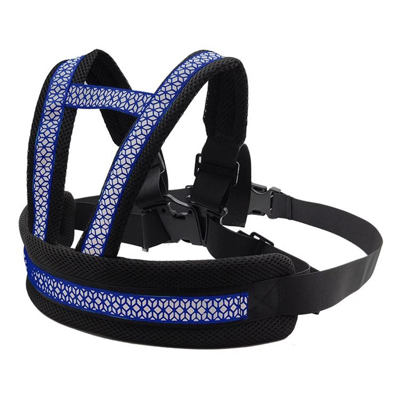 Breathable Children'S Motorcycle Seat Belt Adjustable Strap Two Handles Kids Safety Seat Harness Anti Lost Reflective Strap