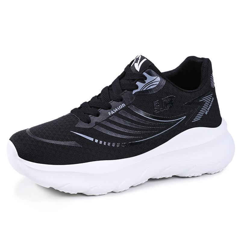 Shoes for Women In Summer Breathable Mesh Shoes Soft Sole Not Tired Feet Running Shoes Trendy Thick Sole Height-enhancing Versatile Sports Shoes