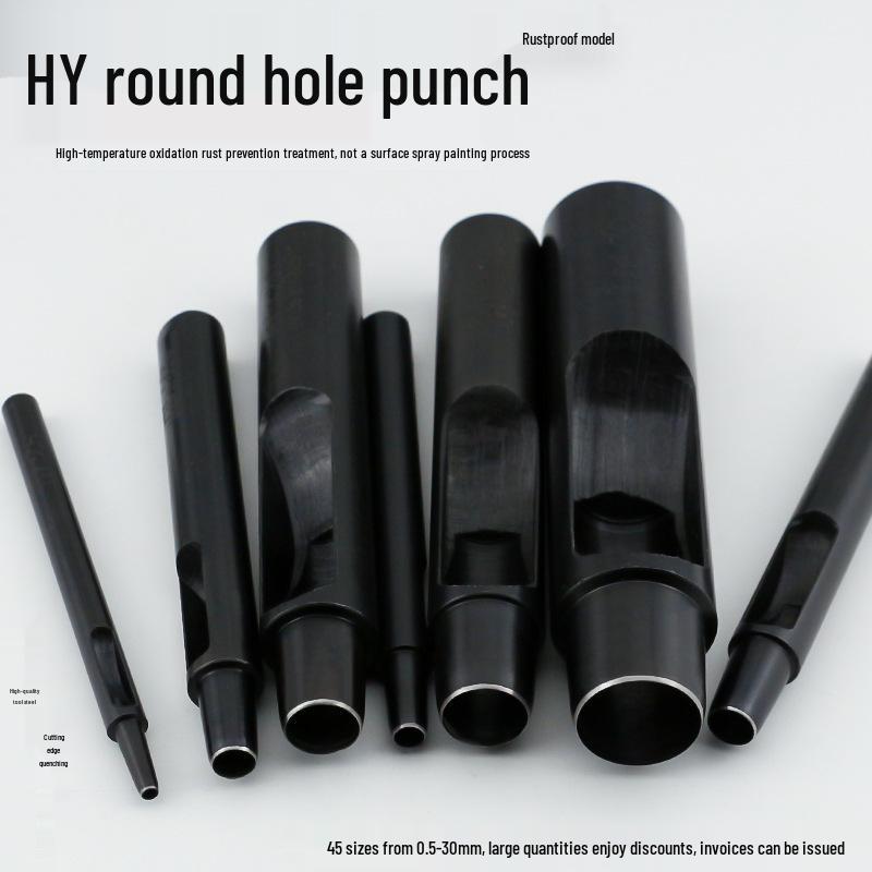 HY Anti-rust Round Hole Punch - Manual DIY Leather Belt & Watch Strap Puncher