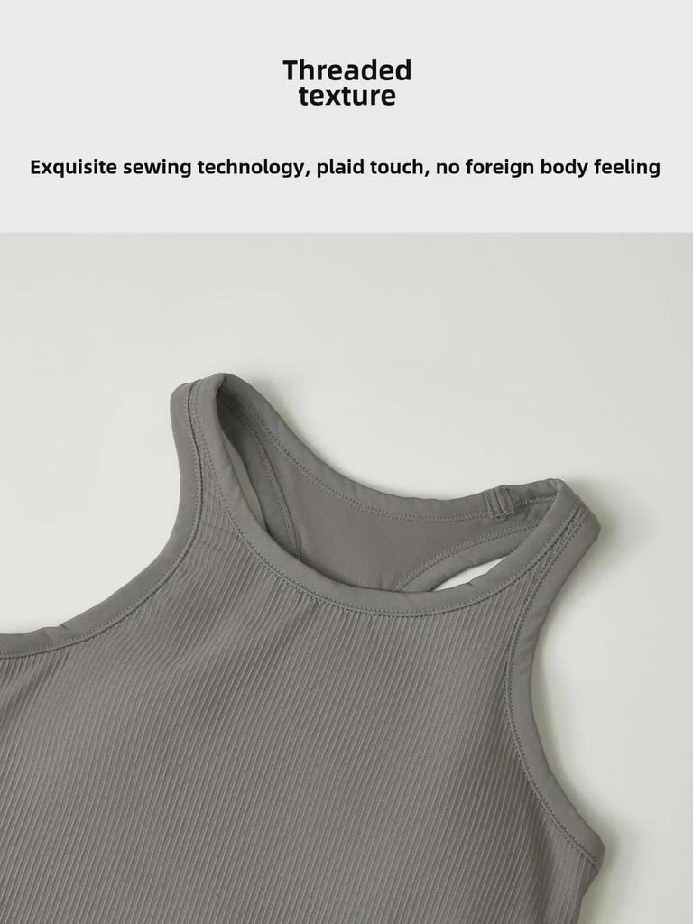 Women's Original Ebb Yoga Vest: I-Shaped Quick-Dry Sportswear with Chest Pad for Running and Fitness